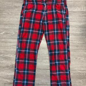 Abercrombie & fitch BIG LABEL Red & blue plaid pants